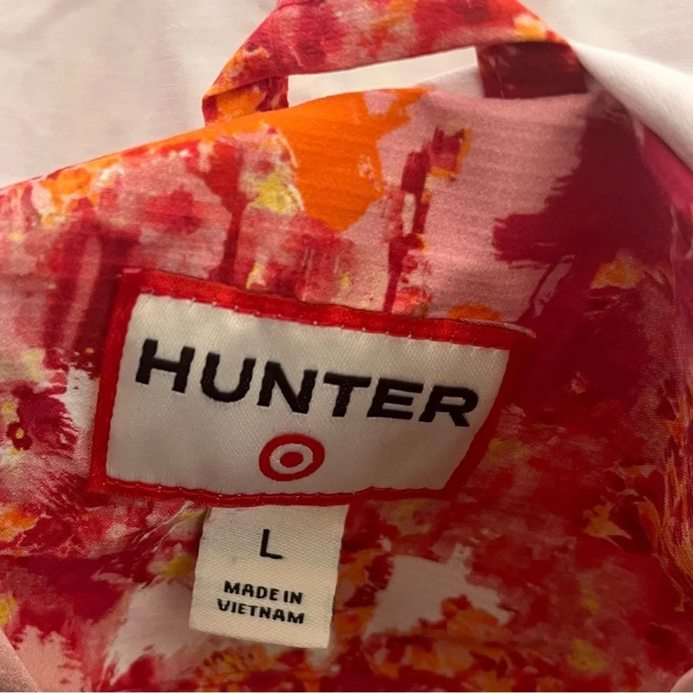 Hunter for target girl waterproof windbreaker jacket w/hood Sz large orange